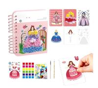 Fabric Poking Art pour Tissu Poking Craft Kit - Princesse Peinture ponctuation - Kit Artisanat Jeu de Dessin, Activités d'apprentissage Créatif