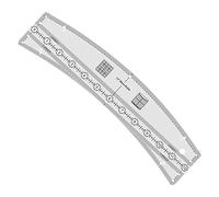 Fabric Ruler, Acrylic Quilting Template, Precision Wavy Sewing Guide, Transparent Craft Stencil, Sturdy Marking Tool, Professional Embroidery Cutting Aid for Handmade Projects 14.96x2.95 Inches