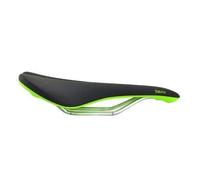 Fabric Scoop Elite Shallow Cro-Mo Rails Road MTB Saddle, Black and Green, VL1791