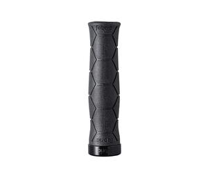 Fabric Semi Ergo Poignées de Guidon de vélo ergonomiques avec Texture hexagonale 100% Silicone 135 x 32 mm Noir