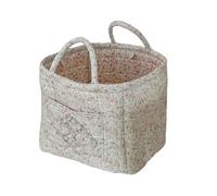 Fabric Storage Basket | 32x25x26cm Floral Foldable Tote Organizer |Vintage Large Shopping Basket With Handles,for Home Office Bedroom Room Car Field Travel Shopping Diaper Clothes Makeup Book