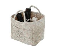 Fabric Storage Basket, Floral Foldable Tote, Laundry Hamper with Handles, Versatile Organizer Container, Home Accessory for Office Bedroom Use, Travel Shopping Diaper Clothes Makeup Book Holder