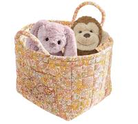 Fabric Storage Basket - Large Capacity Boho Clothes Basket | Portable Folding Laundry Hamper | Space-Saving Organizer For Toys Nursery Bathroom Bedroom Dorm