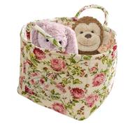 Fabric Storage Basket - Large Capacity Boho Clothes Basket | Portable Folding Laundry Hamper | Space-Saving Organizer For Toys Nursery Bathroom Bedroom Dorm