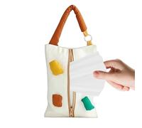 Fabric Tissue Box, Universal Handle Case, Portable Napkin Dispenser Holder, Toilet Paper Storage Box Soft Fabric Organizer Container for Bathroom Living Room Kitchen Car Bedroom Home Decor Use 70g