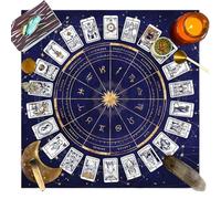 Fabrica de Propagation du Tarot - Tissu d' du Tarot - Tapis de Jeu de Table carré | Tarot Nappe, divinations en Velours, Coussin Oracle d'astruologie délicate pour Lire Le Tarot