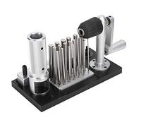 Fabricant D'anneaux de Saut, Outil de Fabrication D'anneaux de Bijoux Durables en Acier Inoxydable Enrouleur Professionnel Outil de Saut D'anneau de Machine de Tréfilage à Manivelle avec 20 Mandrins