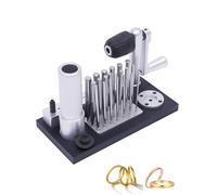 Fabricant d'anneaux de saut, outil de fabrication de bijoux avec 20 mandrins de 0,1 à 0,47 pouces, machine de tréfilage à manivelle en acier inoxydable for les fabricants de bijoux