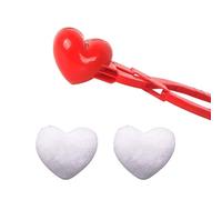 Fabricant de Boules de Neige en Forme de Cœur, Jouets, Machine à Boules de Neige en Forme de Cœur, Clip, Fabricant de Briques de Neige, Sable pour Les Combats de Neige (Rouge)