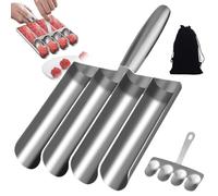 Fabricant de boulettes de viande avec pelle à découper, cuisine, 4 tubes, Meatball Maker en acier inoxydable, manuel, outils de cuisson DIY pour un cooping rapide, boulettes de viande, boulettes de