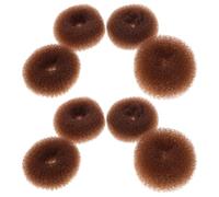 Fabricant de Chignons Donut 12 Pièces en Tissu Café pour Filles