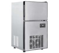 vidaXL Fabricant de cubes de glace avec porte Argenté 43 x 40 x 71 cm