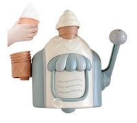 Fabricant de mousse de crème glacée bain, fabricant bulles bain amusant avec sous-tassettes, jouet crème glacée en plastique sûre portable pour garçons filles, bleu, jouets