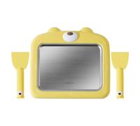 Fabricant de petits pains de yaourt non électriques - Poêle à plaque de refroidissement en acier inoxydable de 22,4 cm - Outil de crème glacée instantanée avec spatules pour la famille, les amis, les