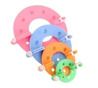 Fabricant de pompons pour boules de peluches | 4 pcs aiguille artisanale bricolage laine outil de tricot | Swift Yarn Fiber String Ball Wool Winder - Ensemble d'outils de fabrication de pompons