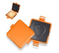 Fabricant De Sandwichs Sans Fil Antiadhésif, Fabricant De Sandwich En Silicone Micro-ondes, Fabricant De Panini, Fabricant De Toasties En Silicone Orange
