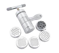 Fabricant manuel de nouilles d'acier inoxydable, presseur portatif de nouilles de fabricant de pâtes de ménage faisant la Machine avec 5 moules de nouilles