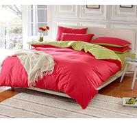 Fabricants gros coton sergé couleur quatre ensembles de coton simples 4 pièces ensemble 1.8m housse de couette draps literie