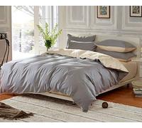 Fabricants gros coton sergé couleur quatre ensembles de coton simples 4 pièces ensemble 1.8m housse de couette draps literie