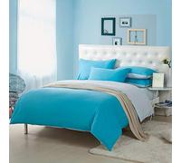 Fabricants gros coton sergé couleur quatre ensembles de coton simples 4 pièces ensemble 1.8m housse de couette draps literie