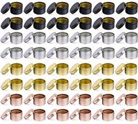 Fabrication de bougies Bocaux avec Couvercles, 48 PCS 8 OZ Décoratif Rond En Métal Bougie Boîtes En Vrac, réutilisable Conteneurs Bougie pour le DIY Fabrication De Bougies, Party Favor (48,8OZ)