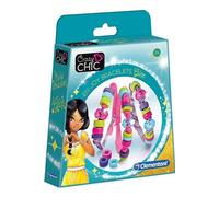Clementoni Kit de création de bracelets Crazy Chic Jewels 18534 – Perles scintillantes pour enfant
