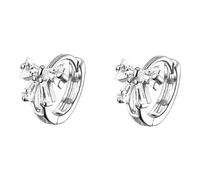 Fabrication Perceuse Outils Bijoux 2024 New Butterfly Knot Zircon Ear Buckle Women's Gate Fashion Internet Charm Earrings Sweet And Fresh Earrings Nettoyeur Stockage Colle Trousse (Silver, One Size)