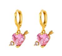 Fabrication Résine Baguier Perçant Trousses Kits Colorful Heart Earrings Personalized Earrings Pendant For Women Ensembles Pince Ultrasonique Bijoux (Pink, One Size)