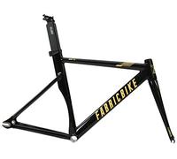 FabricBike Aero - Cadre pour vélo Fixie, Fixed Gear, Single Speed, Cadre en Aluminium et Fourche en Carbone, 5 Couleurs, 3 Tailles, 2,145 g (Taille M) (Glossy Black & Gold, S-49 cm)