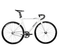 FabricBike Aero - Fixed Gear Bicyclette, Single Speed Fixie Complète moyeu, Cadre en Aluminium et Fourche en Carbone, Roues 28, 5 Couleurs, 3 Dimensions, 7,95 kg (Taille M) (Blanc et Noir, M-54 cm)