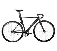 FabricBike Aero - Vélo Fixie, Fixed Gear, Single Speed, Cadre Aluminium et Fourche Carbone, Roues 28", 3 Tailles, 5 Couleurs, 7,95 kg (Taille M) (Matte Black & Graphito, M-54cm)