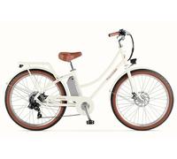 FabricBike E-Stepcity Vélo Électrique - 250W, Batterie 36V, Autonomie 60 km, 7 Vitesses Shimano, Freins à Disque, Cadre Ouvert, Éclairage & Porte-Bagages (Sand)