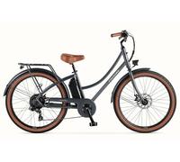 FabricBike E-Stepcity Vélo Électrique - 250W, Batterie 36V, Autonomie 60 km, 7 Vitesses Shimano, Freins à Disque, Cadre Ouvert, Éclairage & Porte-Bagages (Graphite)