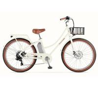 FabricBike E-Stepcity Vélo Électrique - 250W, Batterie 36V, Autonomie 60 km, 7 Vitesses Shimano, Freins à Disque, Cadre Ouvert, Éclairage & Porte-Bagages (Sand Plus)