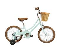 FabricBike Kids - Vélo à pédales pour garçons et Filles, Roues d'entraînement Amovibles, Freins de Haute qualité, Roues de 12, 5 Couleurs (Classic Green 16": 3-7 Ans (Hauteur de 96 à 120 cm))