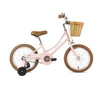 FabricBike Kids - Vélo à pédales pour garçons et Filles, Roues d'entraînement Amovibles, Freins de Haute qualité, Roues de 12 Pouces, 4 Couleurs (Classic Pink 16": 3-7 Ans (Hauteur de 96 à 120 cm))