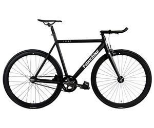 FabricBike Light - Vélo Fixie, Fixed Gear, Single Speed, Cadre et Fourche Aluminium, Roues 28", 3 Tailles, 4 Couleurs, 9,45 kg (Taille M) (L-58cm, Light Matte Black)