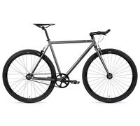 FabricBike Original - Vélo Fixie Single Speed, 28 Pouces, Fixed Gear, Single Speed, Cadre Hi-Ten Acier, 10,45 kg (Talla M). (Graphite, M-53cm)