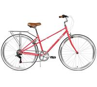 FabricBike Step City - Bicyclette hollandaise, Balade à vélo, vélo pour Femmes, vélo d'époque. Dérailleur Shimano 7 Vitesses (Portobello Coral)