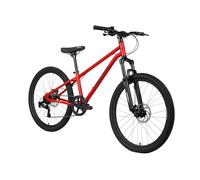 FabricBike Terra - VTT en Aluminium 24" pour Les Enfants de 8, 9, 10 et 11 Ans, Frein à Disque, 7 Vitesses, Suspension Avant (Matte Red)