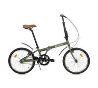 FabricBike Vélo Pliant, Cadre en Alliage, Mono-Vitesse, 3 Couleurs (Cayman Green W/Mudguard)