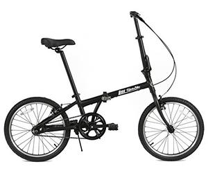 FabricBike Vélo Pliant, Cadre en Alliage, Mono-Vitesse, 3 Couleurs (Fully Matte Black)