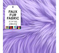 FabricLA The Yard Tissu en fausse fourrure artificielle pour loisirs créatifs, couture, décoration, tapisserie, lavande, demi-cour
