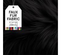 Fabricla Tissu imitation Fausse fourrure à poils longs - Demi Yard noir