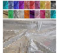 Fabrics-City argent/blanc tissu paillettes premium 6 mm pour costumes, décorations, accessoires, événements, mode, fêtes, groupes créatifs, mots-clés brillant, 2426