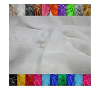 Fabrics-City blanc tissu fourrure synthétique peluche extensible, imitation de molle, idéal pour vêtements, accessoires et décoration, pelage lapin, teddy, 3770