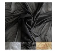 Fabrics-City noir tissu filet ultra fin légère souple respirante tulle maille extensible pour vêtements décoration couture accessoires design, transparent, aéré, mode et, 2694