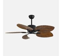 Ventilateur de plafond exotique fiji 132 cm , avec lumière, pales en forme de feuille de palmier