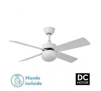 FABRILAMP Ventilateur blanc de moteur SOFIA DC léger