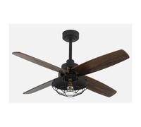 Fabrilamp 182291409 ventilateur Noir, Chêne